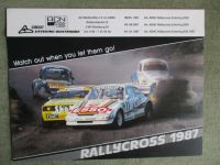 Rallyecross Kalender 1987 34x43cm Porsche 911+Volvo 240 turbo +Ford Escort Mk3 turbo +Sunbeam Lotus Turbo+900 turbo