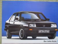 VW Jetta Style Typ19E Prospektblatt August 1987