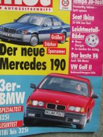 mot 8/1991 BMW 325i E36, Daihatsu Cuore GLX, Seat Ibiza GLX 1.2i Dauertest,Citroen ZX,Audi 100 V6,