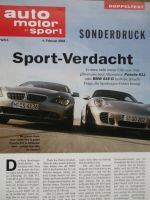 auto motor & sport 4/2004 BMW 645CI E63 vs. Porsche 911 (997)