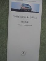 Mercedes Benz S-Klasse W220 7.September 1998 S320 S430 S500 +langer Radstand