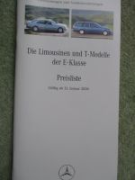 Mercedes Benz E-Klasse +T-Modelle W210 200CDI 220CDI 270CDi 320CDI,E200-E55 AMG  Januar 2000