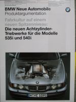 BMW 535i und 540i E39 8-Zylinder Produktargumentation Februar 1996