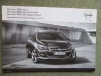 Opel Astra +Limousine +Sports Tourer Preisliste Juni 2012
