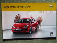 Opel Astra J Edition sport Bezin +LPG +Diesel Katalog Poster Februar 2012