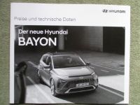 Hyundai Bayon 62kw 74kw 88kw 1.2 1.0t-TDi Katalog August 2021 Preisliste