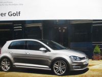 VW Golf TSI +BlueMotion +GTI +TDI Preisliste Modelljahr 2016