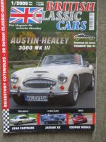 British Classic Cars 1/2009 Austin Healey 3000 MK3,Jaguar XK,Triumph Stag Fastback,Mini John Cooper Works