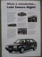 Lada Samara Night Prospektblatt Februar 1990 Österreich