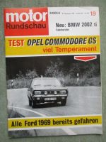 motor Rundschau 19/1968 Opel Commodore GS,BMW 2002ti ,Simca 1000,