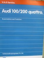 VAG Audi 100/200 quattro Typ44 Konstruktion und Funktion SSP Nr.64 September 1984