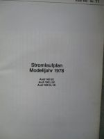 Audi 100 5 L5 GL5 Stromlaufplan Typ43 Modelljahr 1978