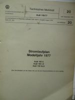 VW Audi 100 Typ43 Stromlaufplan Modelljahr 1977 S LS GLS