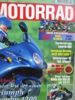 Motorrad 3/1996 Honda CBR900RR,Triumph Trophy 1200,Laverda 668,Yamaa XT600E vs. Suzuki DB650SE vs. Kawasaki KLR 650