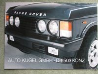 Auto Kugel GmbH Range Rover +Vogue +Specialist Vehicle Conversions+Cabrio Umbau Deutscher Katalog