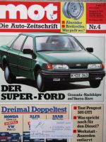 mot 4/1984 Peugeot 505 GTI,Daihatsu Wildcat,VW Polo 1.3 Steilheck vs. Civic 1.3,Escort 1.6 vs.Alfa 33 1.5,Saab 900 Turbo