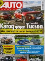 Auto Straßenverkehr 8/2021 Hyundai Tucson 1.6T-GDI 4WD vs. Skoda Karoq 2.0TSI 4x4,Dacia Sandero Stepway TCe90,