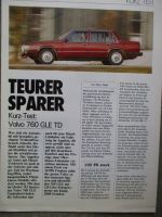 Auto Illustrierte 4/1983 Volvo 760 GLE TD Kurztest Schweiz