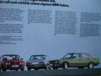 BMW 5er Reihe E28 Sind Sie farbbereit für BMW Farbliste +Preisliste +Innenausstattungen Übersicht 1981