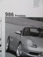 TechArt Porsche 986 Pressemappe +Preisliste 1997