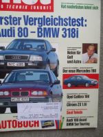 mot 21/1991 Audi 80 B4 vs. BMW 318i E36,Dauertest Opel Calibra 16V,Citroen ZX 1.6i,Audi 100 Avant C4 vs. BMW E34 Touring