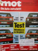 mot 22/1976 Audi 80GLS vs. BMW 316 E21 vs. Ford Taunus 2.0S v.s Ascona B,Citroen CX2400,