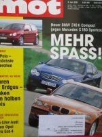 mot 13/2001 BMW 316ti compact E46 vs. C180 Sportcoupé W203,Corvette Cabrio,Opel Speedster,Pathfinder 3.5,Audi A2 1.2TDI