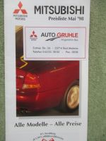 Mitsubishi Preisliste Mai 1998