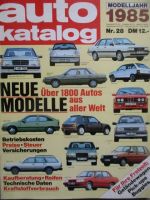 auto katalog Modelljahr 1985