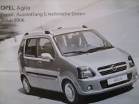 Opel Agila A Preisliste 7.7.2006