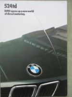 BMW 524td E28 Englisch Brochure 3/1985