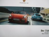 Porsche 718 Boxster +S +Cayman +S Preisliste 3/2017