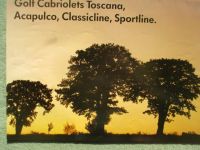 VW Golf I Typ17 Toscana,Acapulco,Classicline,Sportline A3 Format Katalog 1/1993