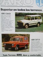Aro 244-D 243-D Prospektblatt Spanisch