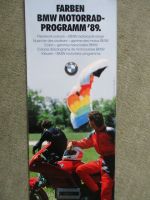 BMW Farben Motorrad Programm 1989