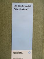 VW Polo (6N) Harlekin Preisliste Modelljahr 1997