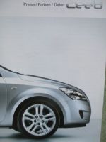 Kia ceed Preise Farben Daten 8/2007
