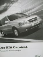 Kia Carnival Preise & Ausstattungen August 2004