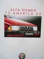 Alfa Romeo 75 America 3.0 Prospekt 1987