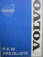 Volvo PKW Preisliste 1. Juni 1963