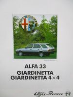 Alfa Romeo 33 Giardinetta +4x4 Katalog 2/1986