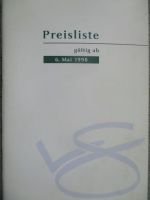 Jaguar Preisliste 6.Mai 1998