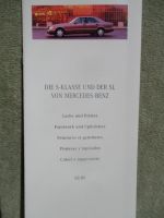 Mercedes Benz S-Klasse W140 +SL R129 Lacke+Polster 3.1995