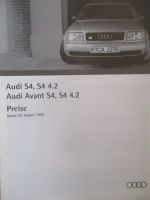 Audi S4 +4.2 +Avant Preise August 1993