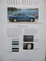 Ford Sierra Exclusiv Prospektblatt