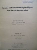Versuche zur Nachverbrennung der Abgase eines Viertakt-Vergasermotors