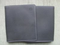 VW Ledermappe mit Nähfaden Leder