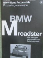 BMW Z3 M Roadster E36/7 Produktargumentation Oktober 1996