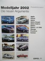 Opel Produktinformation Modelljahr 2002 Argumente