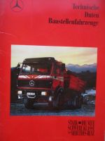 Mercedes Benz Baustellenfahrzeuge Technische Daten August 1988